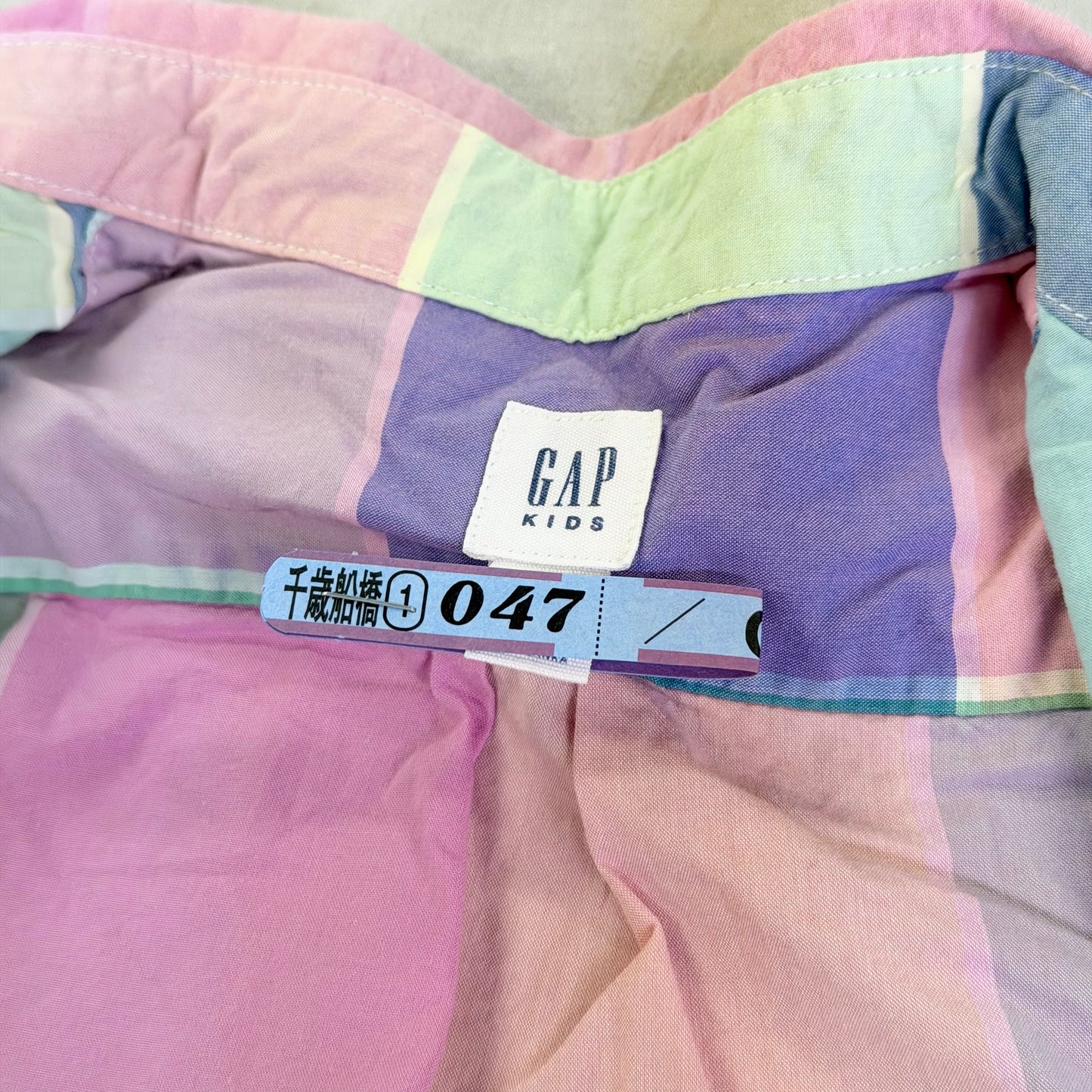 【ポニークリーニング公式】GAP KIDS 長袖シャツ チェック S(6-7)サイズ【クリーニング発送】