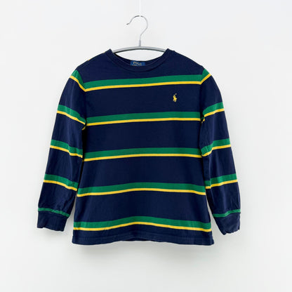 【美品】POLO RALPH LAUREN 長袖カットソー ボーダー 7サイズ【クリーニング発送】