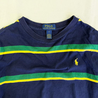【美品】POLO RALPH LAUREN 長袖カットソー ボーダー 7サイズ【クリーニング発送】