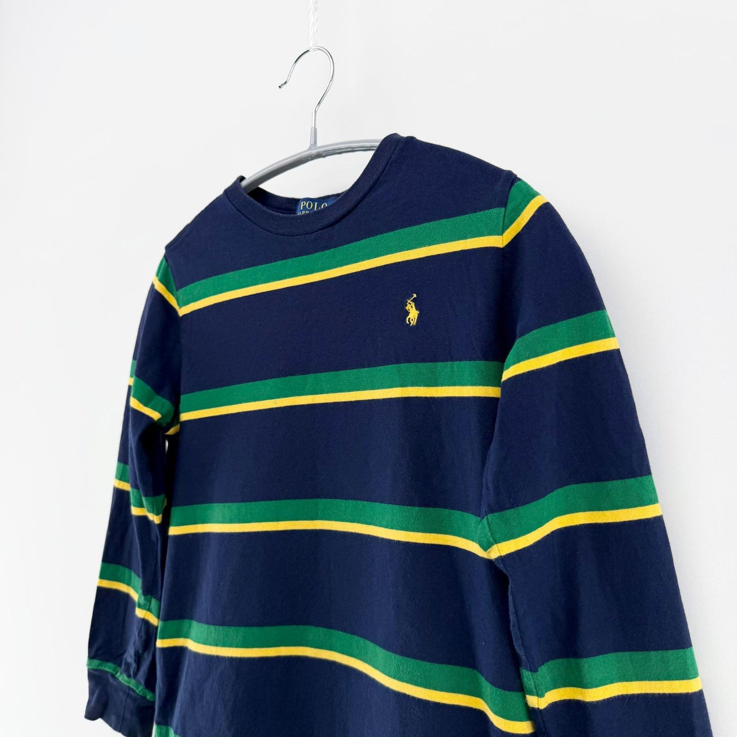 【美品】POLO RALPH LAUREN 長袖カットソー ボーダー 7サイズ【クリーニング発送】