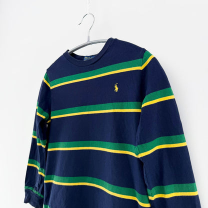 【美品】POLO RALPH LAUREN 長袖カットソー ボーダー 7サイズ【クリーニング発送】