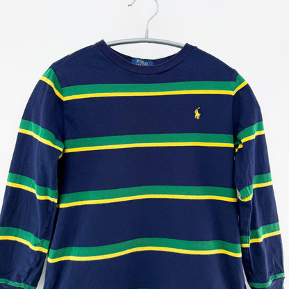 【美品】POLO RALPH LAUREN 長袖カットソー ボーダー 7サイズ【クリーニング発送】