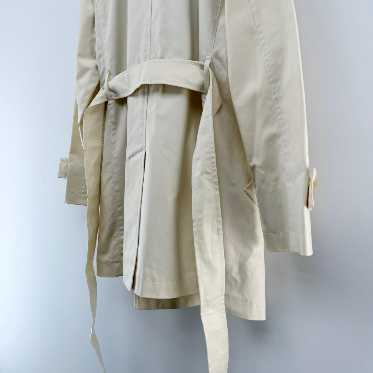 【美品】Aquascutum LONDON トレンチコート ホワイト Fサイズ【クリーニング発送】