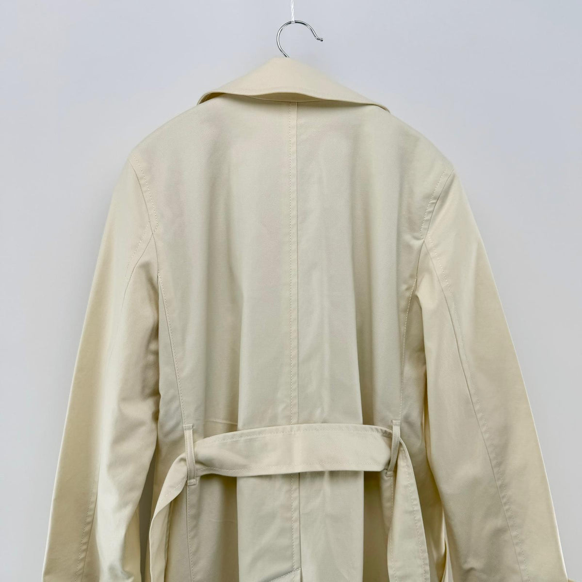 【美品】Aquascutum LONDON トレンチコート ホワイト Fサイズ【クリーニング発送】