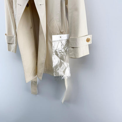 【美品】Aquascutum LONDON トレンチコート ホワイト Fサイズ【クリーニング発送】