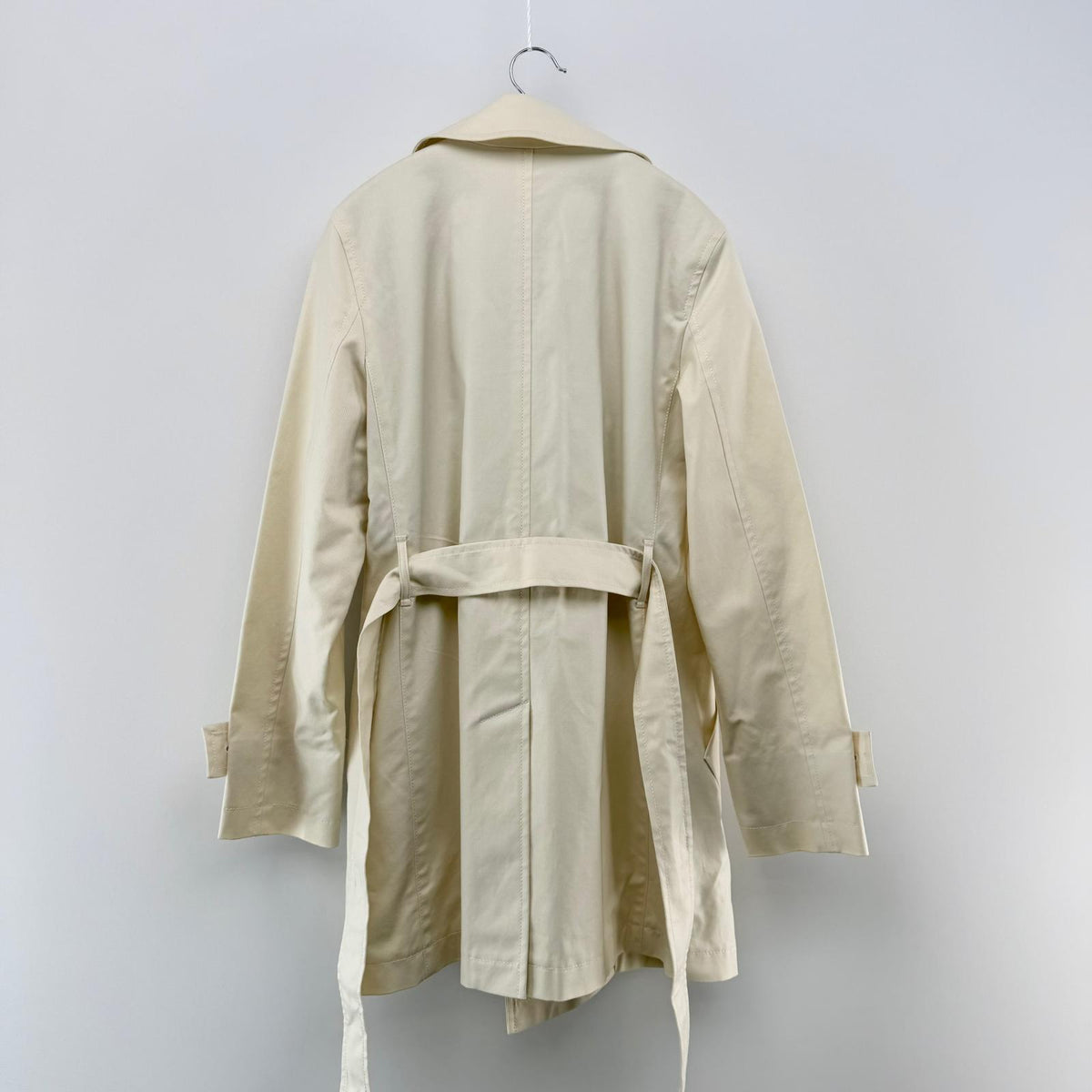 【美品】Aquascutum LONDON トレンチコート ホワイト Fサイズ【クリーニング発送】