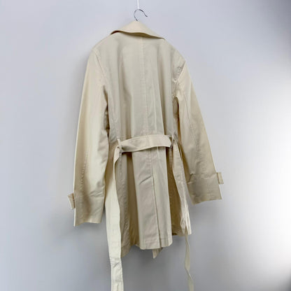 【美品】Aquascutum LONDON トレンチコート ホワイト Fサイズ【クリーニング発送】