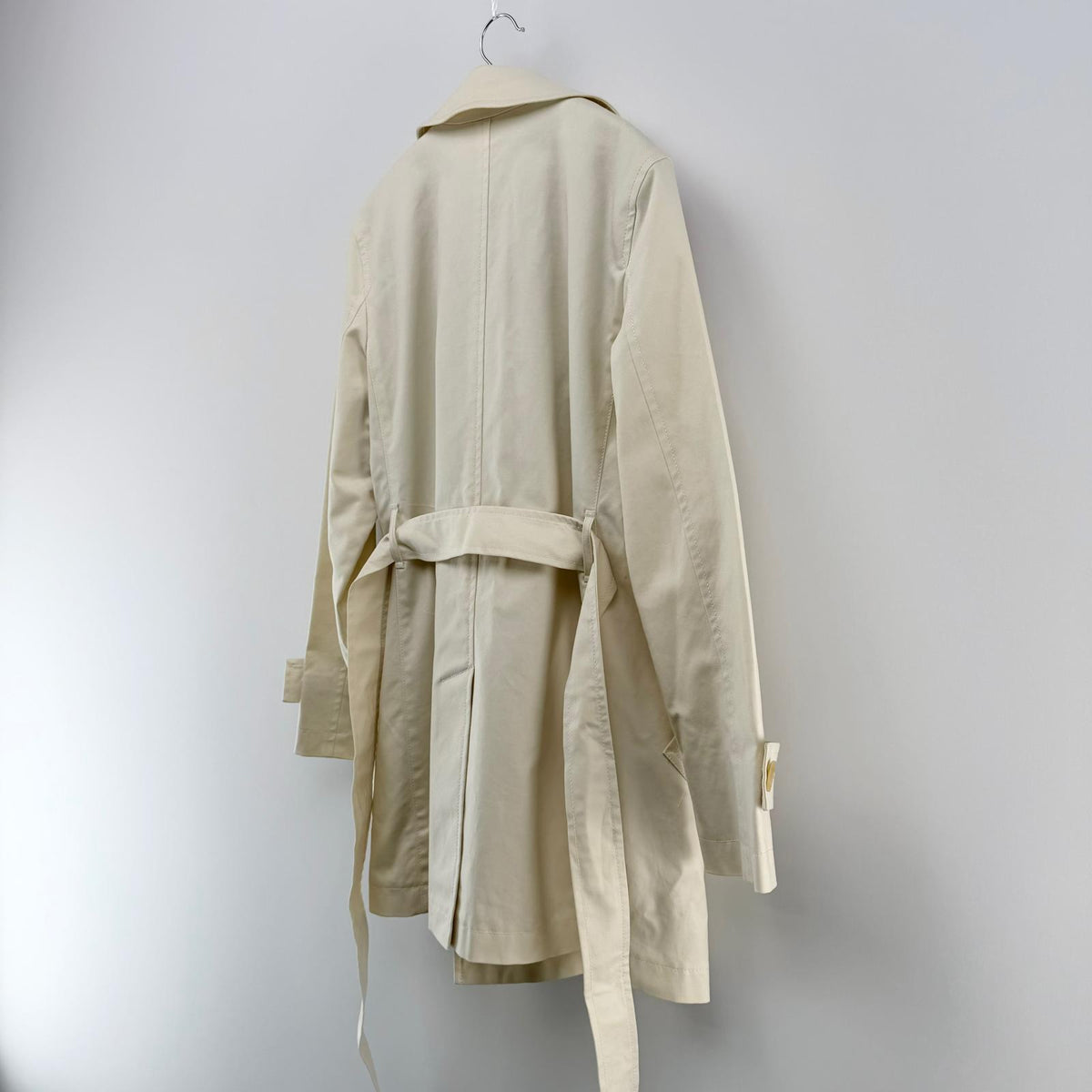 【美品】Aquascutum LONDON トレンチコート ホワイト Fサイズ【クリーニング発送】