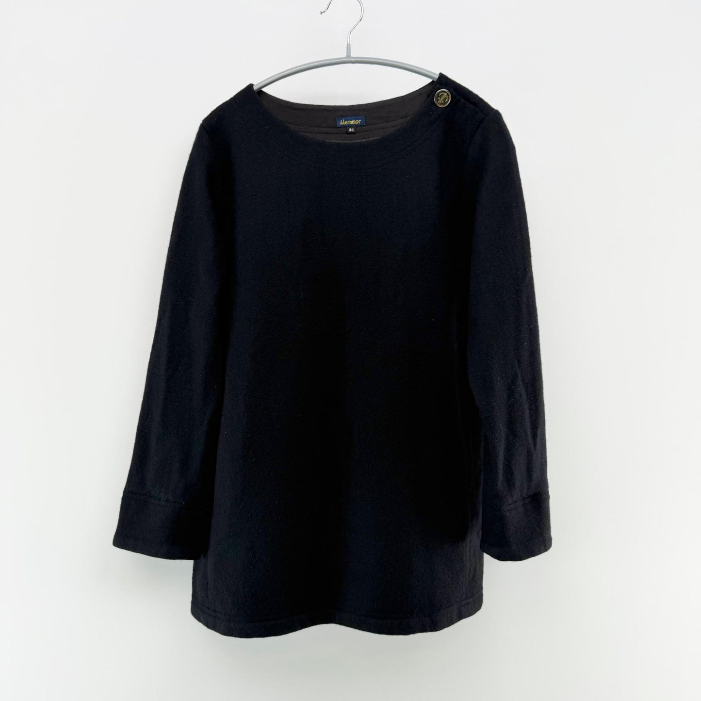 【美品】Le minor 長袖ニット ブラック 38サイズ【クリーニング発送】