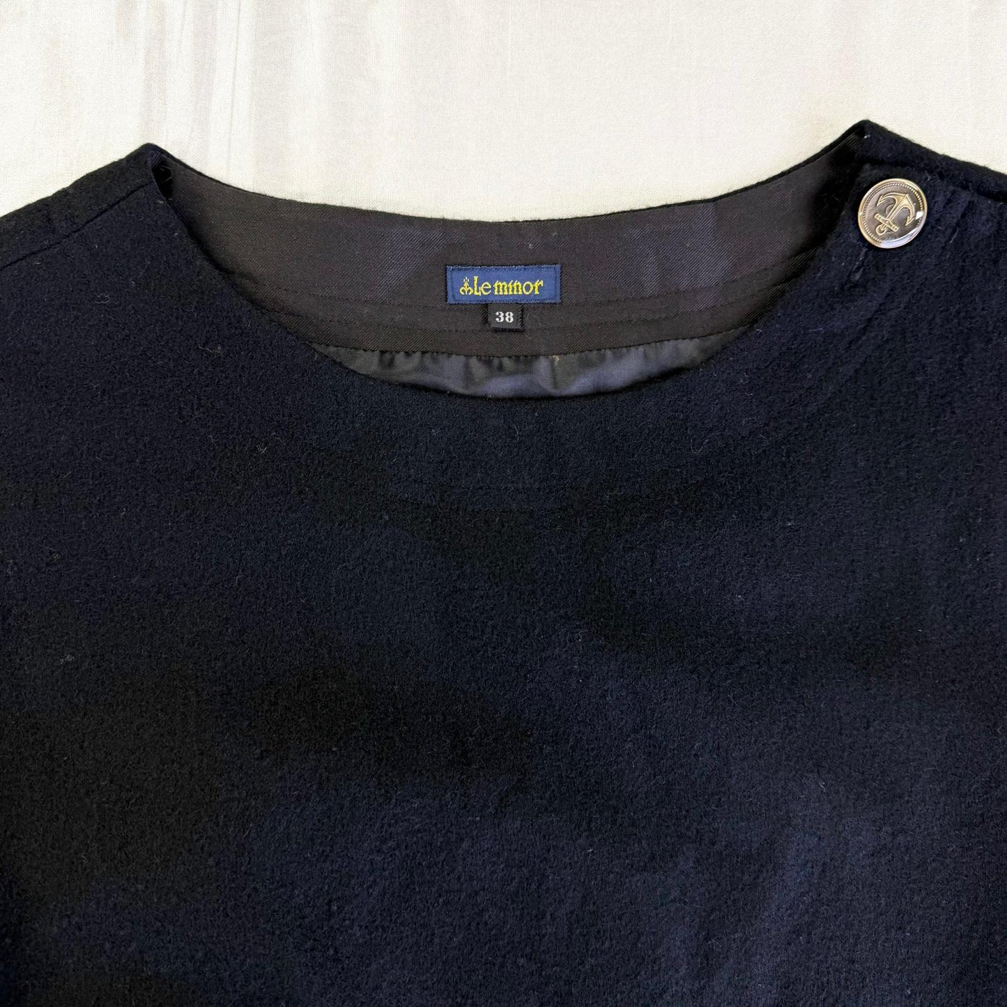 【美品】Le minor 長袖ニット ブラック 38サイズ【クリーニング発送】