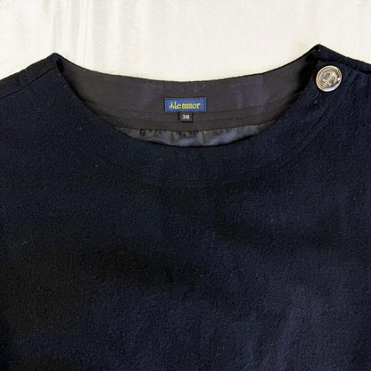 【美品】Le minor 長袖ニット ブラック 38サイズ【クリーニング発送】