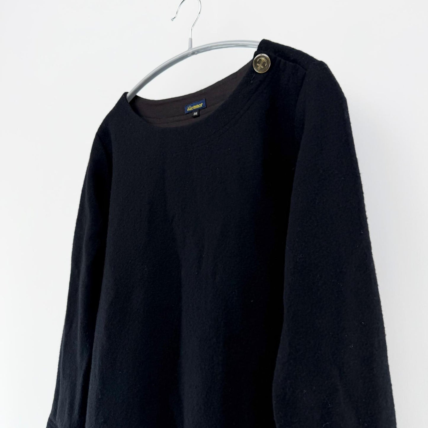 【美品】Le minor 長袖ニット ブラック 38サイズ【クリーニング発送】