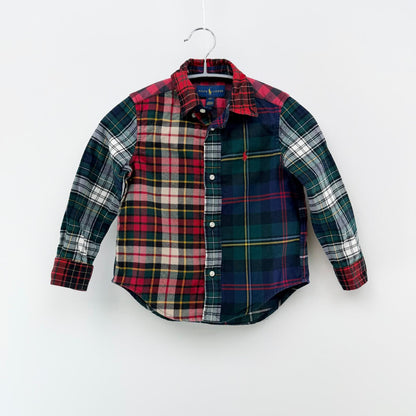 【美品】POLO RALPH LAUREN 長袖シャツ チェック 3Tサイズ【クリーニング発送】