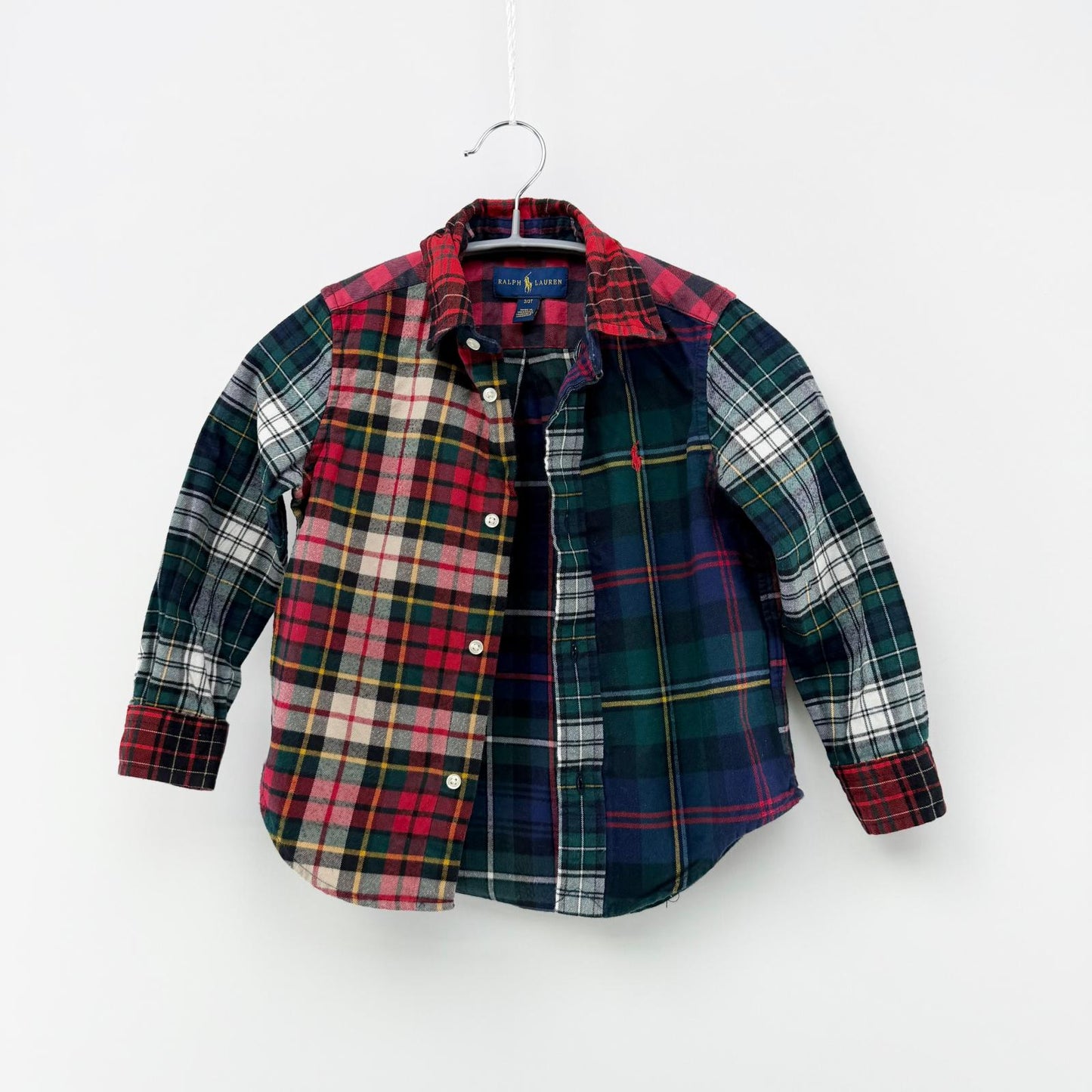 【美品】POLO RALPH LAUREN 長袖シャツ チェック 3Tサイズ【クリーニング発送】