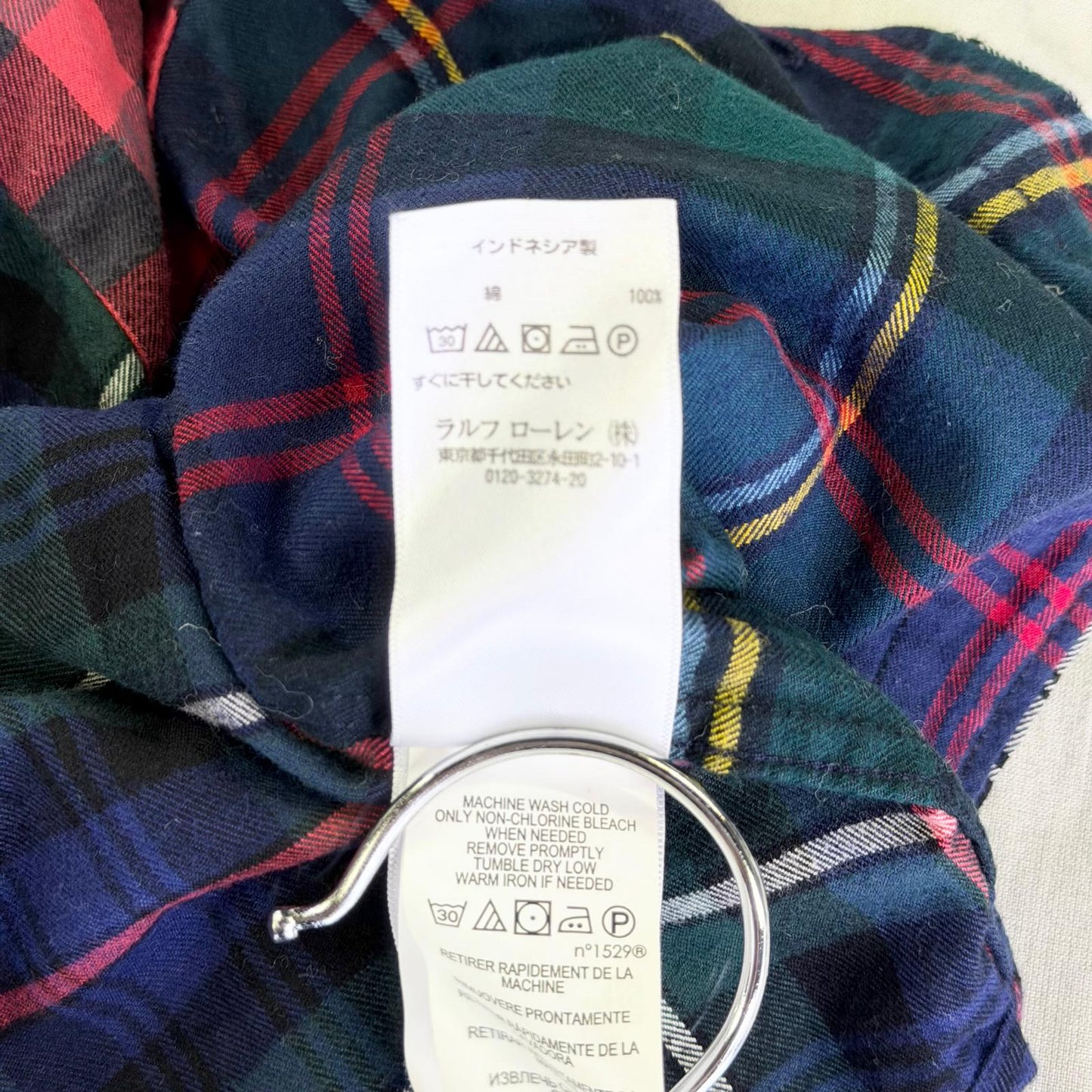 【美品】POLO RALPH LAUREN 長袖シャツ チェック 3Tサイズ【クリーニング発送】