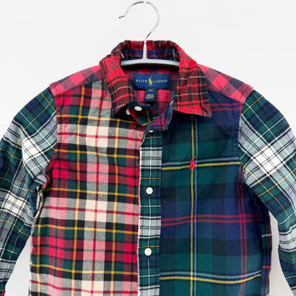 【美品】POLO RALPH LAUREN 長袖シャツ チェック 3Tサイズ【クリーニング発送】