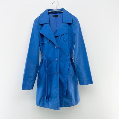 【美品】STILE BENNETON トレンチコート ブルー 40サイズ 【クリーニング発送】