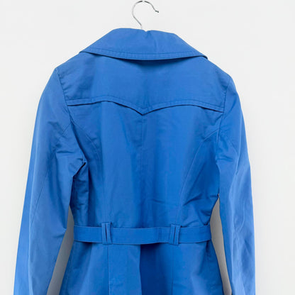 【美品】STILE BENNETON トレンチコート ブルー 40サイズ 【クリーニング発送】