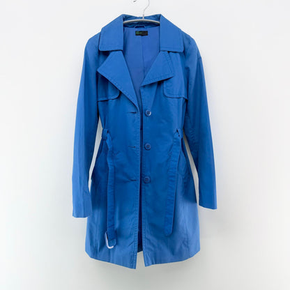 【美品】STILE BENNETON トレンチコート ブルー 40サイズ 【クリーニング発送】