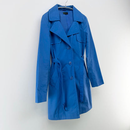 【美品】STILE BENNETON トレンチコート ブルー 40サイズ 【クリーニング発送】