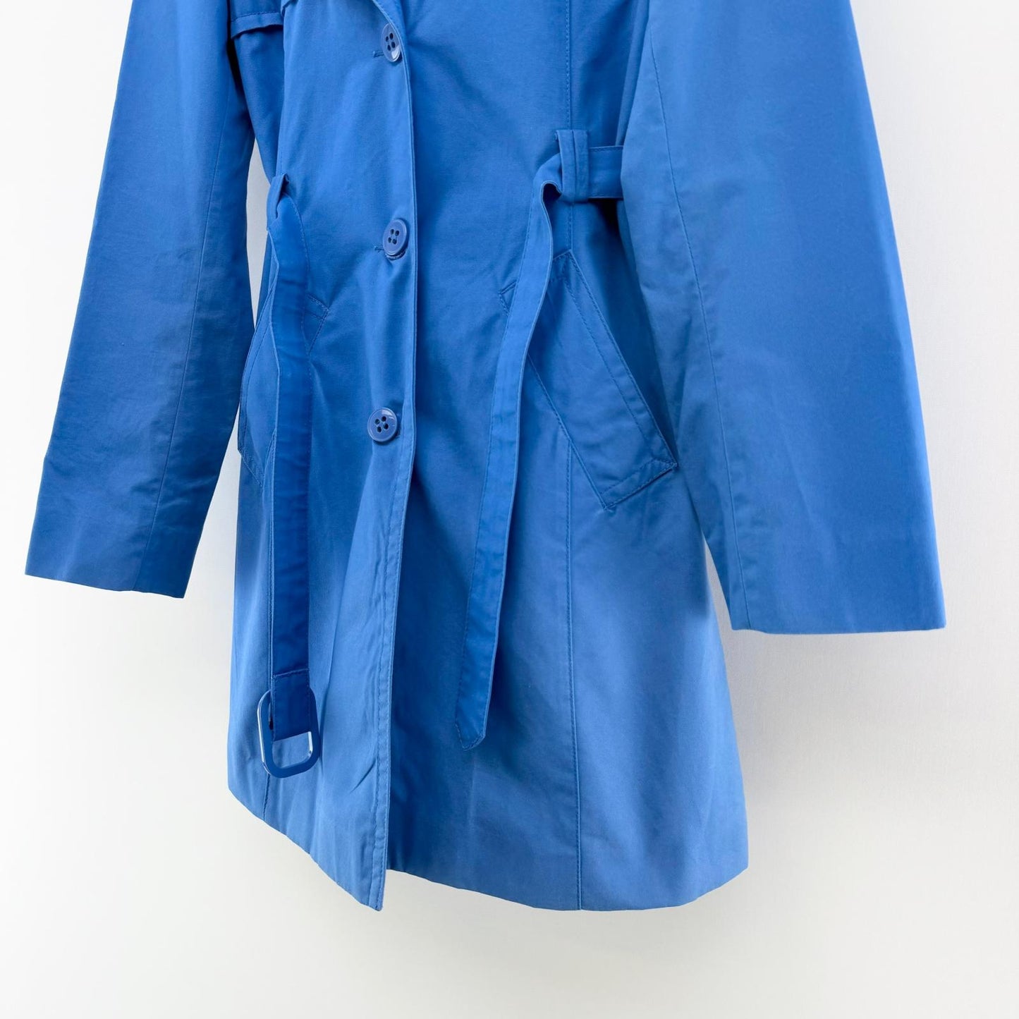 【美品】STILE BENNETON トレンチコート ブルー 40サイズ 【クリーニング発送】