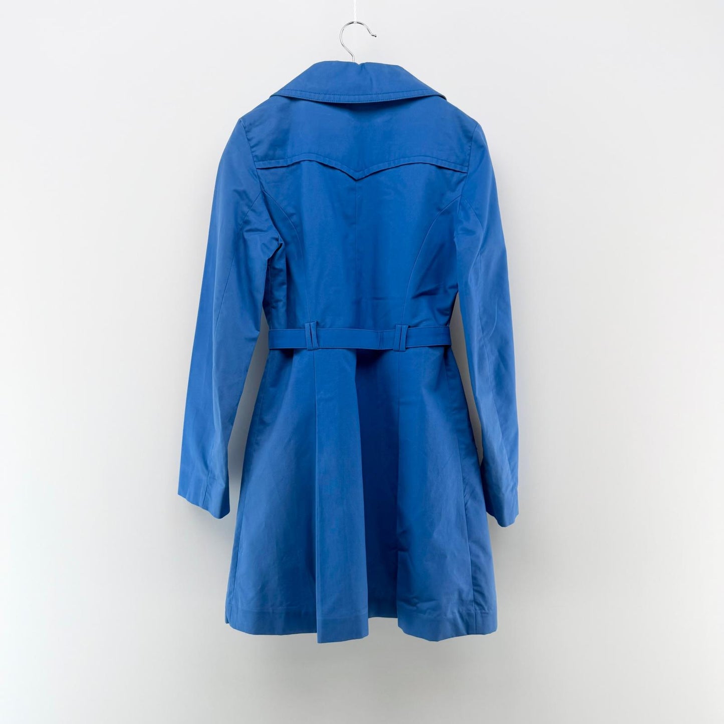 【美品】STILE BENNETON トレンチコート ブルー 40サイズ 【クリーニング発送】