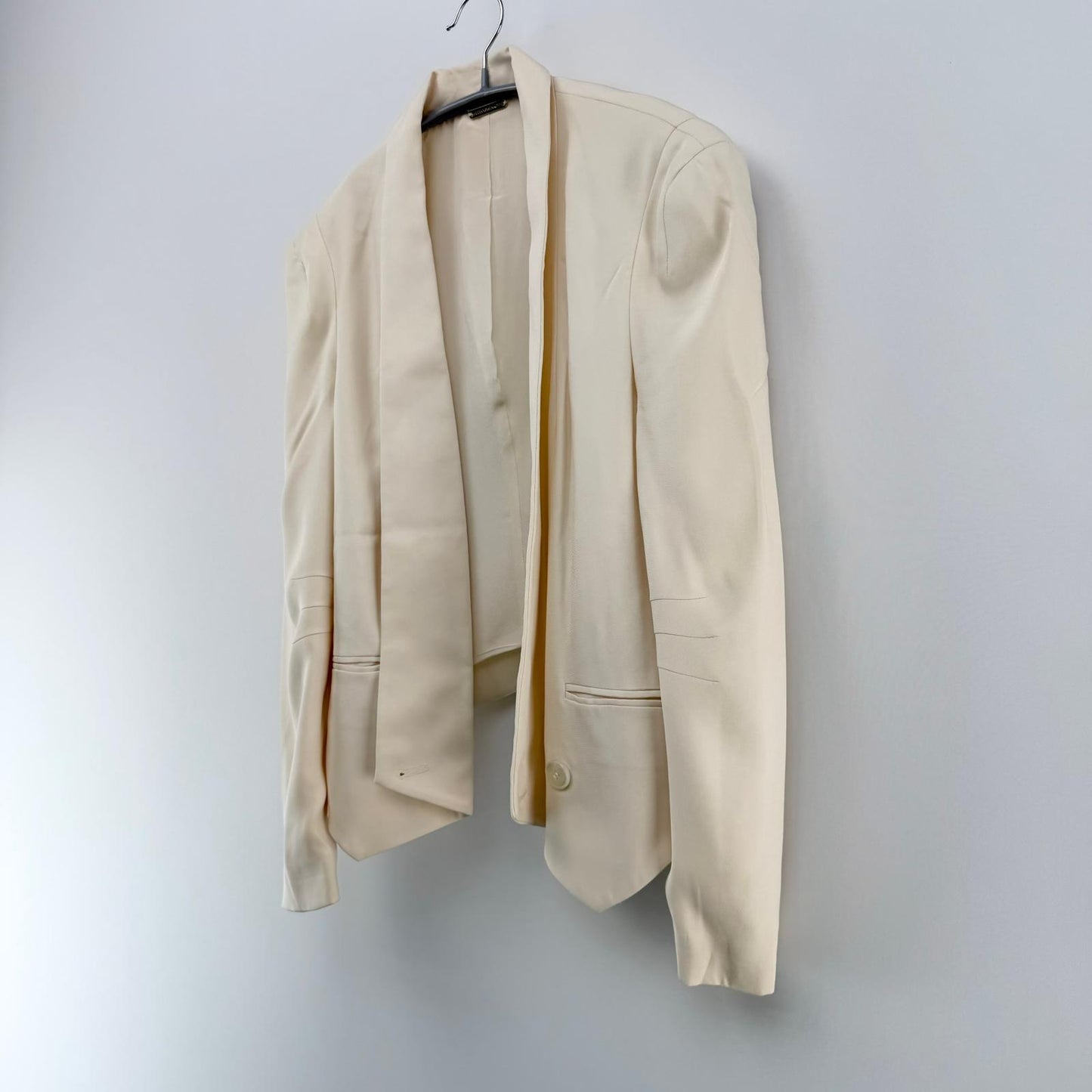 【美品】Rebecca Minkoff ショート丈ジャケット ホワイト Sサイズ【クリーニング発送】