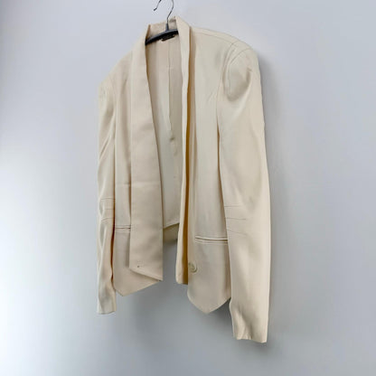 【美品】Rebecca Minkoff ショート丈ジャケット ホワイト Sサイズ【クリーニング発送】