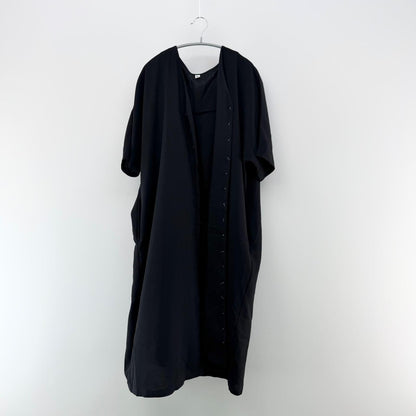 【美品】doux belle シャツワンピース ブラック Fサイズ【クリーニング発送】