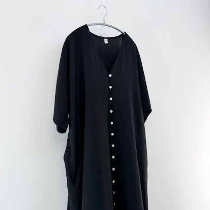 【美品】doux belle シャツワンピース ブラック Fサイズ【クリーニング発送】