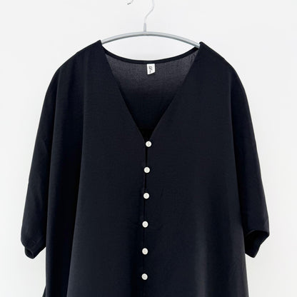 【美品】doux belle シャツワンピース ブラック Fサイズ【クリーニング発送】