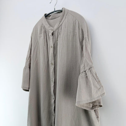 【美品】La-gemme ロングワンピース ベージュ Fサイズ【クリーニング発送】