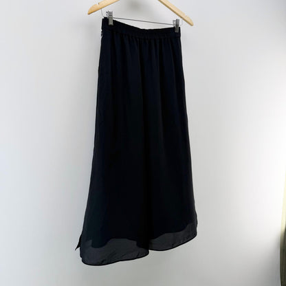 【美品】ユニクロ ガウチョパンツ ブラック Mサイズ【クリーニング発送】