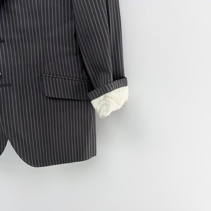 【新品タグ付】メンズビギ ビジネススーツ上下 ストライプ 01サイズ【美品】