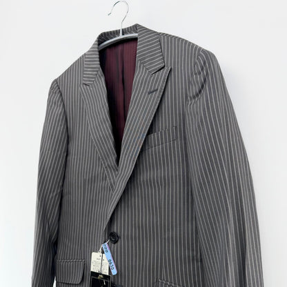 【新品タグ付】メンズビギ ビジネススーツ上下 ストライプ 01サイズ【美品】