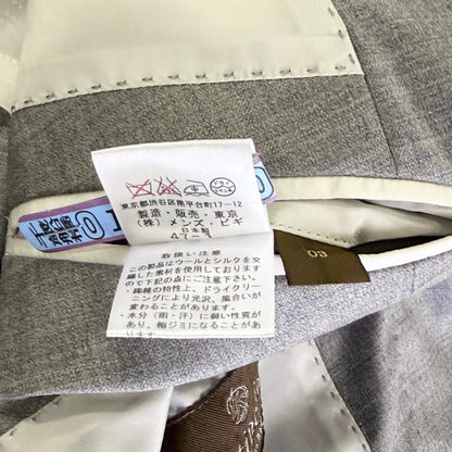 メンズビギ ビジネススーツジャケット グレー 03サイズ【クリーニング発送】