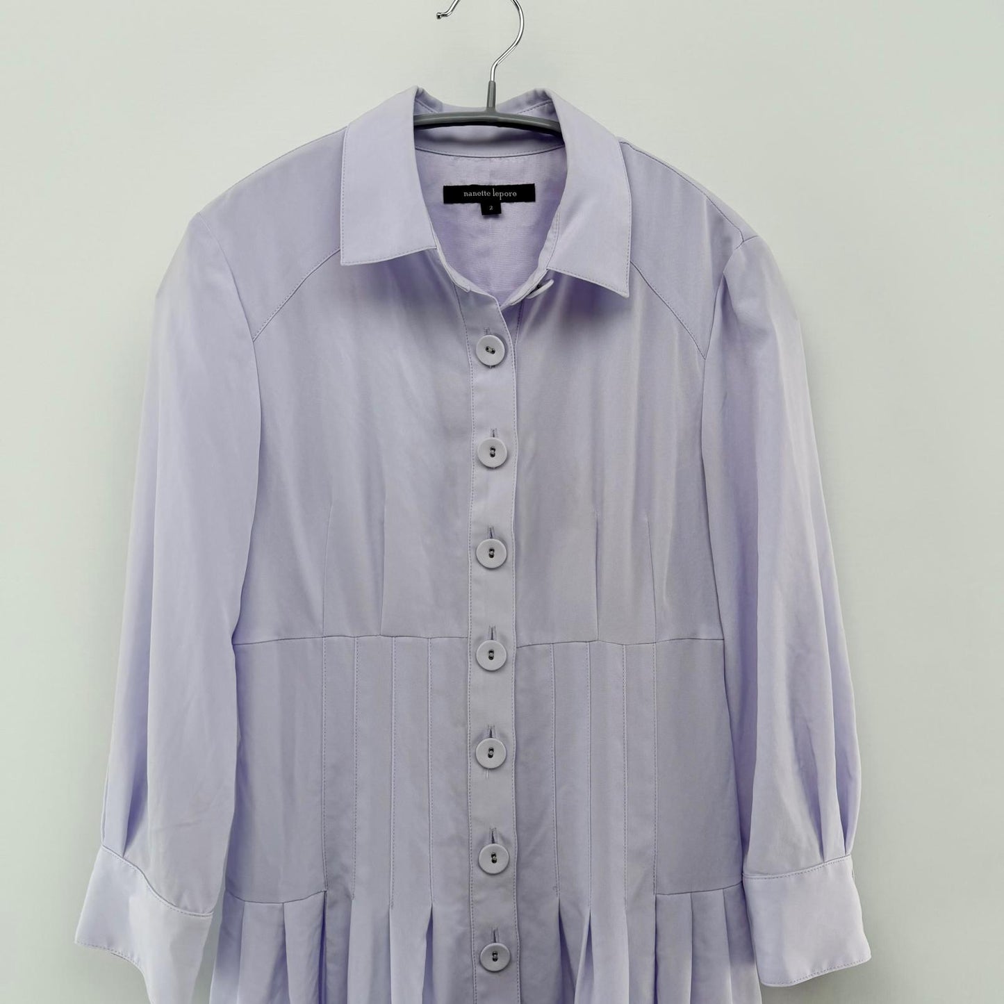 【美品】Nanette Lepore ワンピース パープル 2サイズ【クリーニング発送】