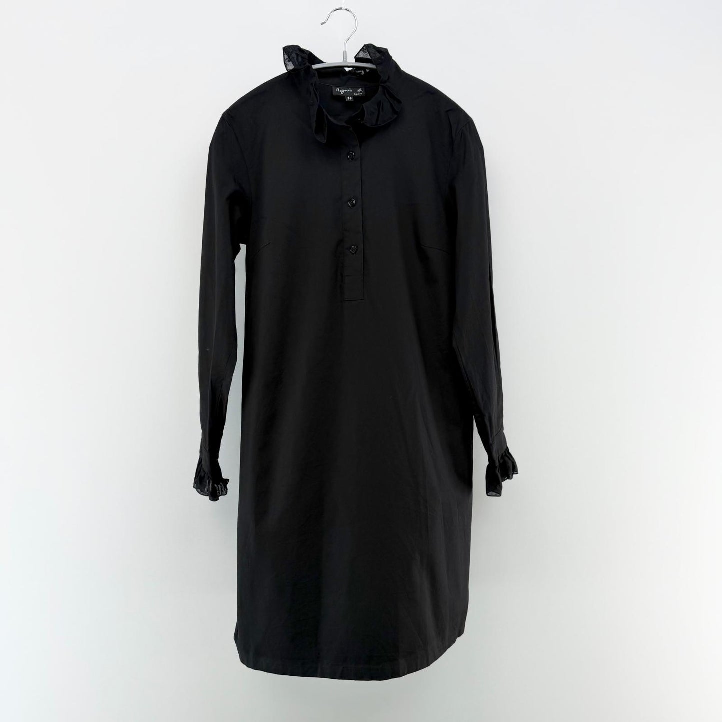 【美品】Agnes b. ロングワンピース ブラック 36サイズ【クリーニング発送】
