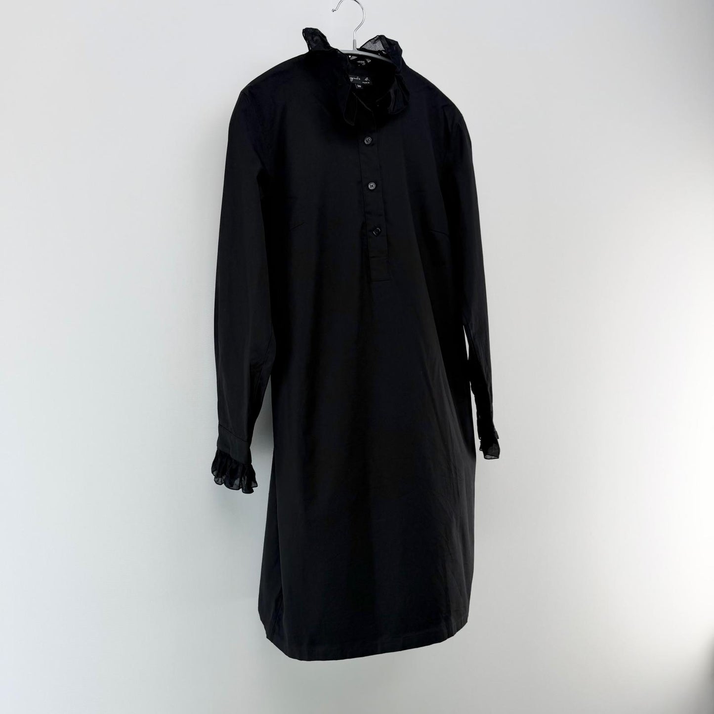 【美品】Agnes b. ロングワンピース ブラック 36サイズ【クリーニング発送】