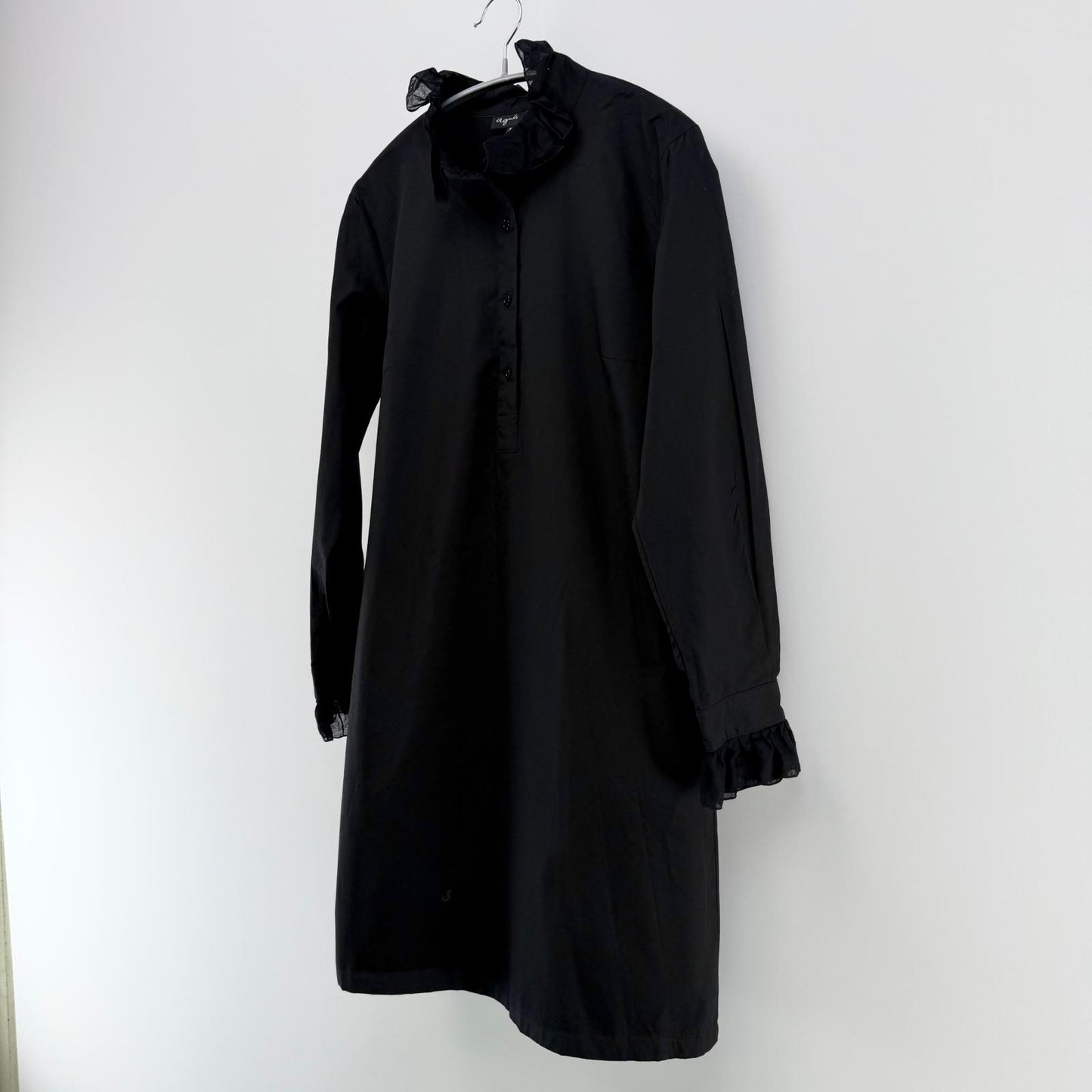 【美品】Agnes b. ロングワンピース ブラック 36サイズ【クリーニング発送】