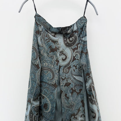 【美品】DOUBLE STANDARD CLOTHING フレアスカート グリーン 36サイズ【クリーニング発送】