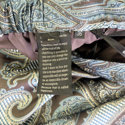 【美品】DOUBLE STANDARD CLOTHING フレアスカート グリーン 36サイズ【クリーニング発送】