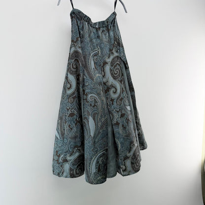 【美品】DOUBLE STANDARD CLOTHING フレアスカート グリーン 36サイズ【クリーニング発送】