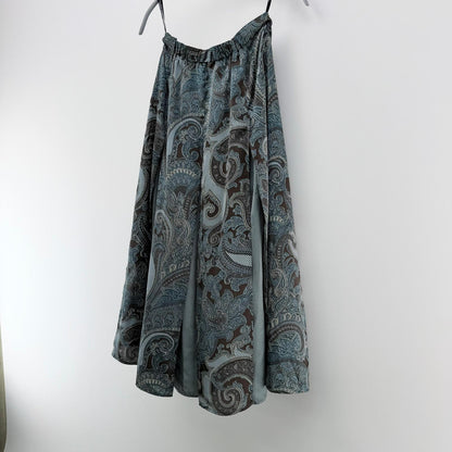 【美品】DOUBLE STANDARD CLOTHING フレアスカート グリーン 36サイズ【クリーニング発送】