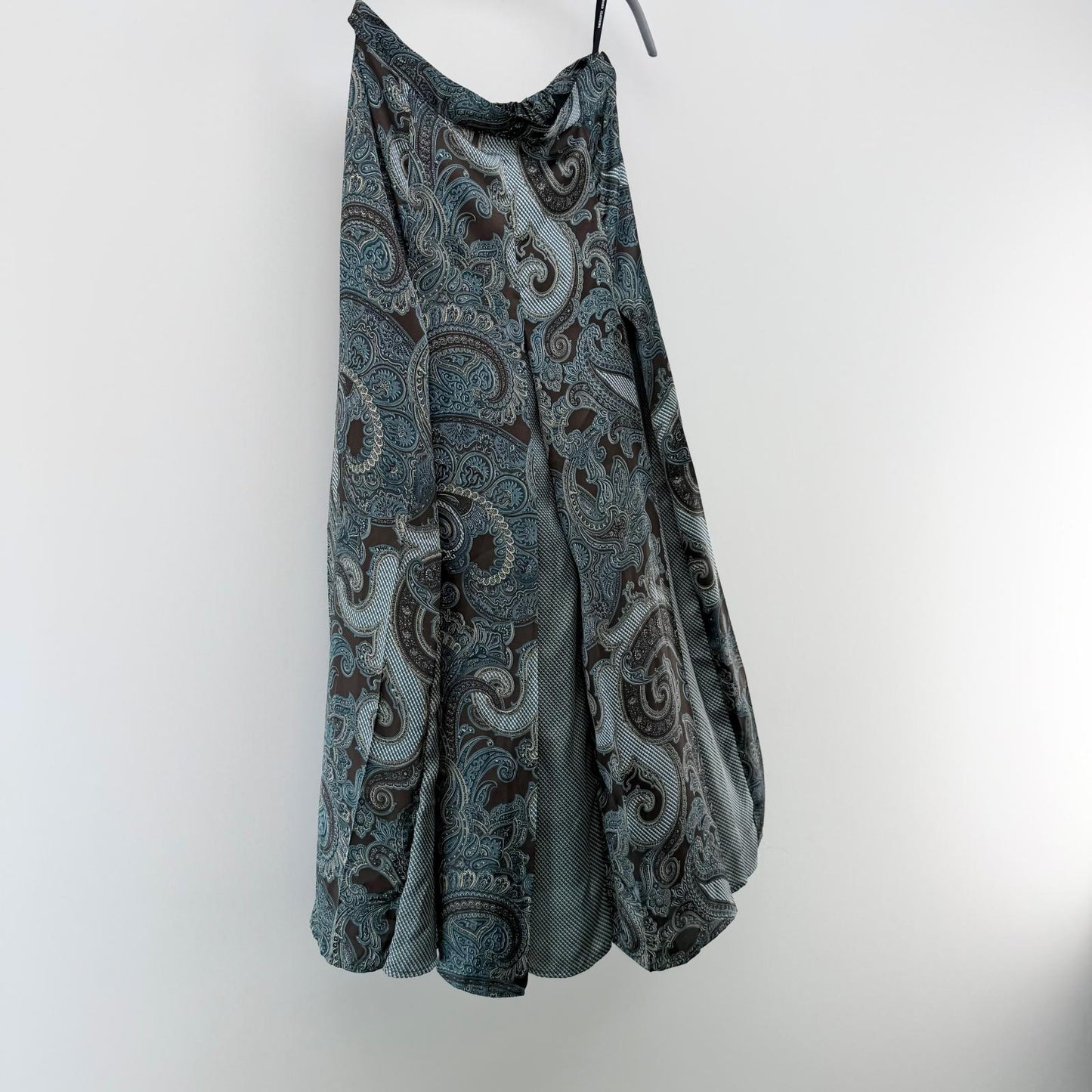 【美品】DOUBLE STANDARD CLOTHING フレアスカート グリーン 36サイズ【クリーニング発送】