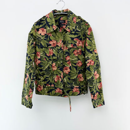 【美品】A.P.C ミリタリージャケット 花柄 36サイズ 【クリーニング発送】