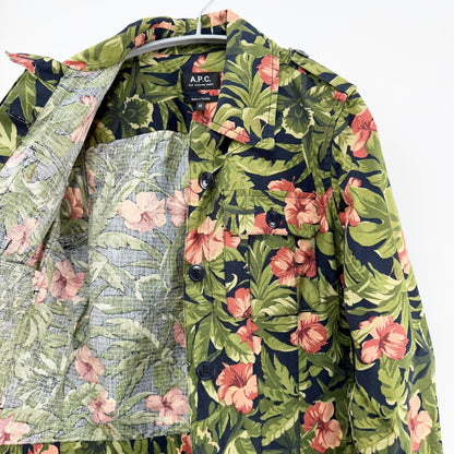 【美品】A.P.C ミリタリージャケット 花柄 36サイズ 【クリーニング発送】