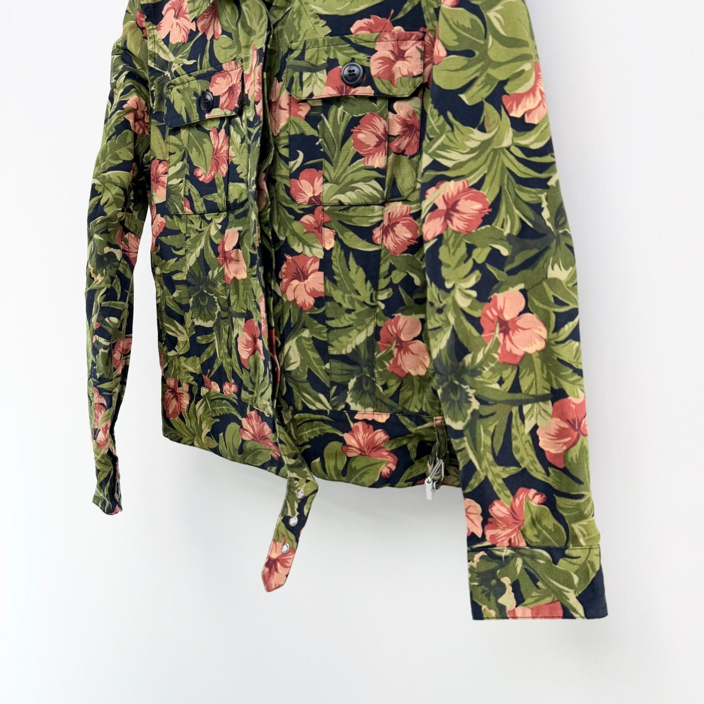 【美品】A.P.C ミリタリージャケット 花柄 36サイズ 【クリーニング発送】
