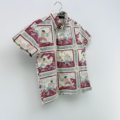 【美品】Reyn Spooner アロハシャツ キッズ Sサイズ【クリーニング発送】