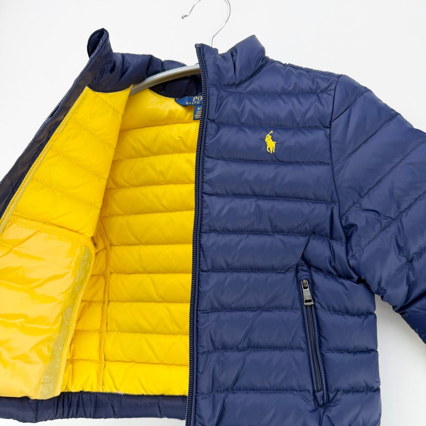 【美品】POLO RALPH LAUREN ダウンジャケット ネイビー 3Tサイズ【クリーニング発送】